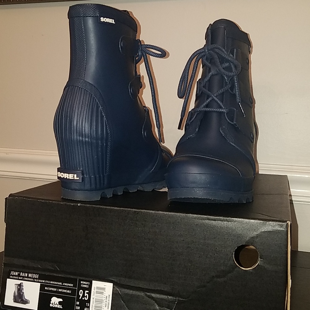 SOREL Joan Rain Wedge Boots